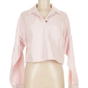 ALO Rose Quartz Collared Crop Pullover